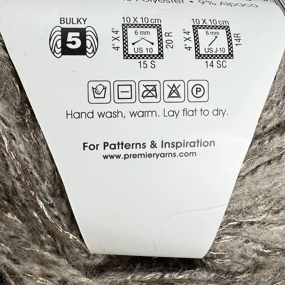 Premier Allure Alpaca Blend Luxury Yarn Dove Lot of 3 Turkey Original Package - Picture 8 of 9